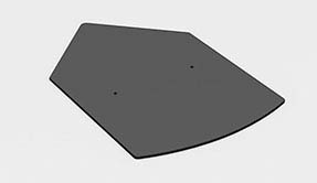 Bosca Smoked Glass Corner Ash Hearth